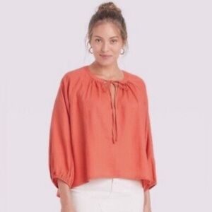 Universal Thread - Raglan Long Sleeve Tie Front Top - L